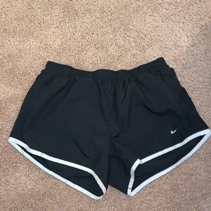 NIKE. Black workout shorts.